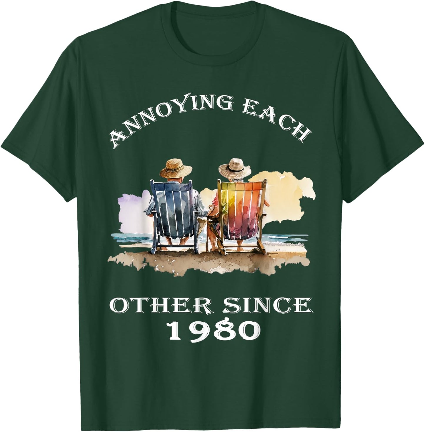 Annoying Each Other Since 1980 Funny Pun T-Shirt - T-Shirt | Forest