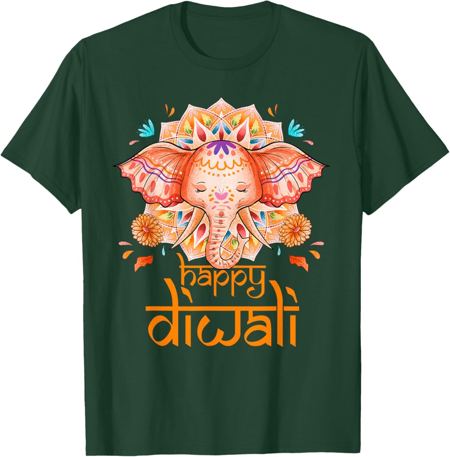 Happy Diwali Festival of Light Hindu Indian | & T-Shirt - T-Shirt | Forest