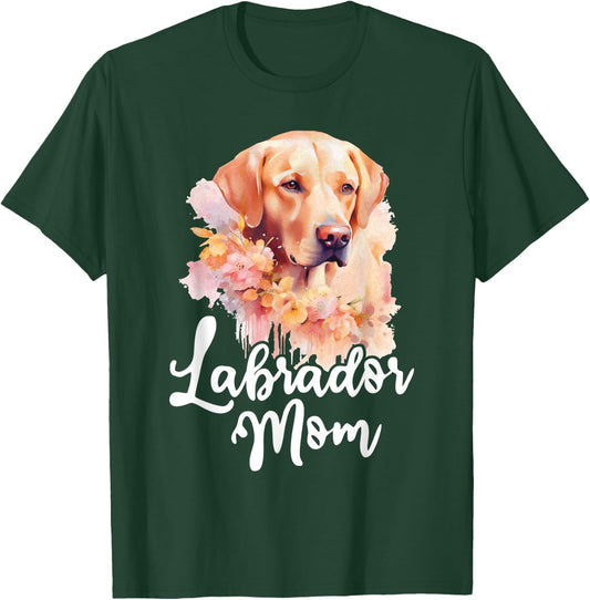 Labrador Mom - Retro Dog Owner Pet Canine Lover T-Shirt - T-Shirt | Forest