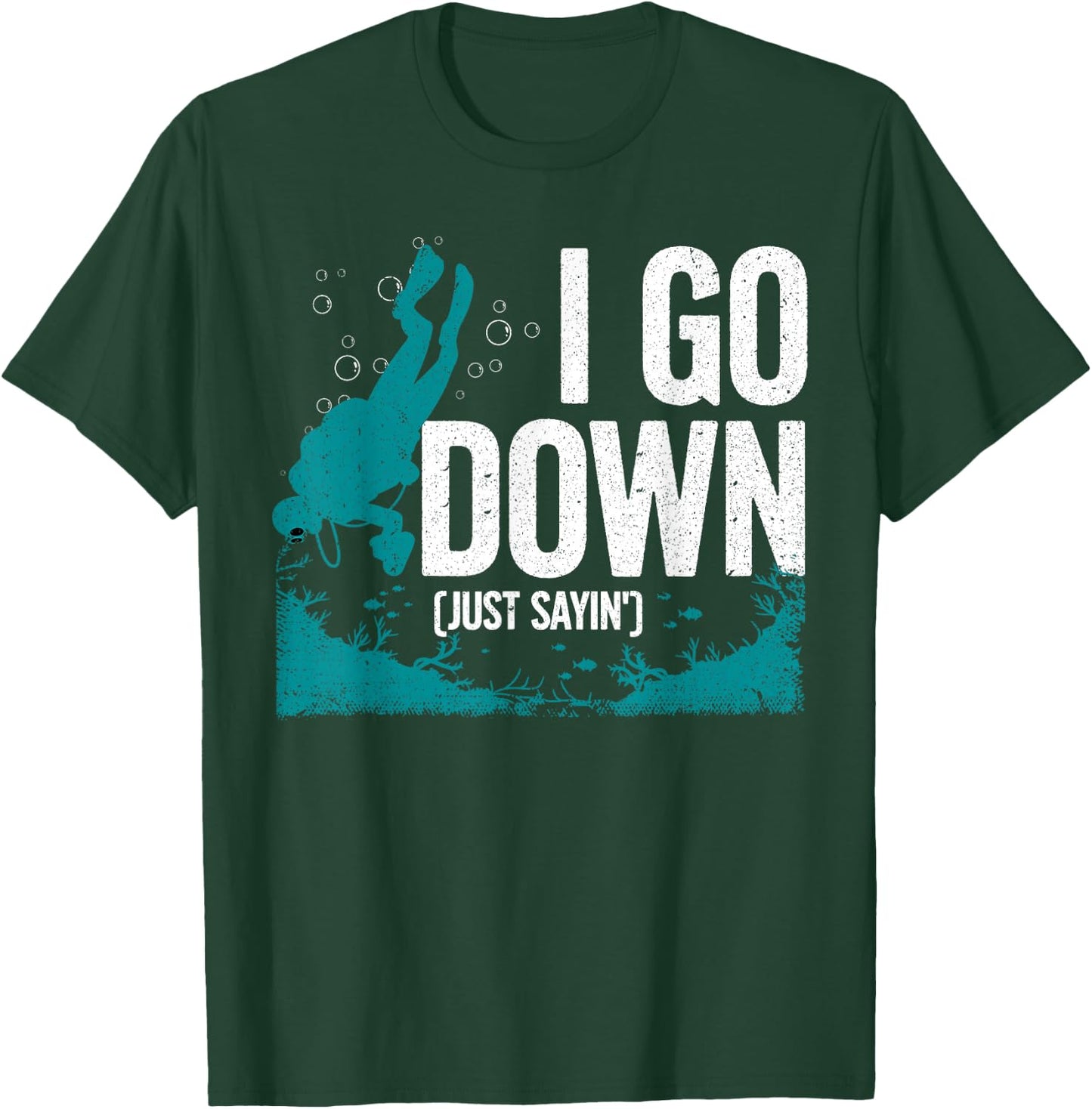 Cute Scuba Diving Design Women Diving Scuba Diver T-Shirt - T-Shirt | Forest