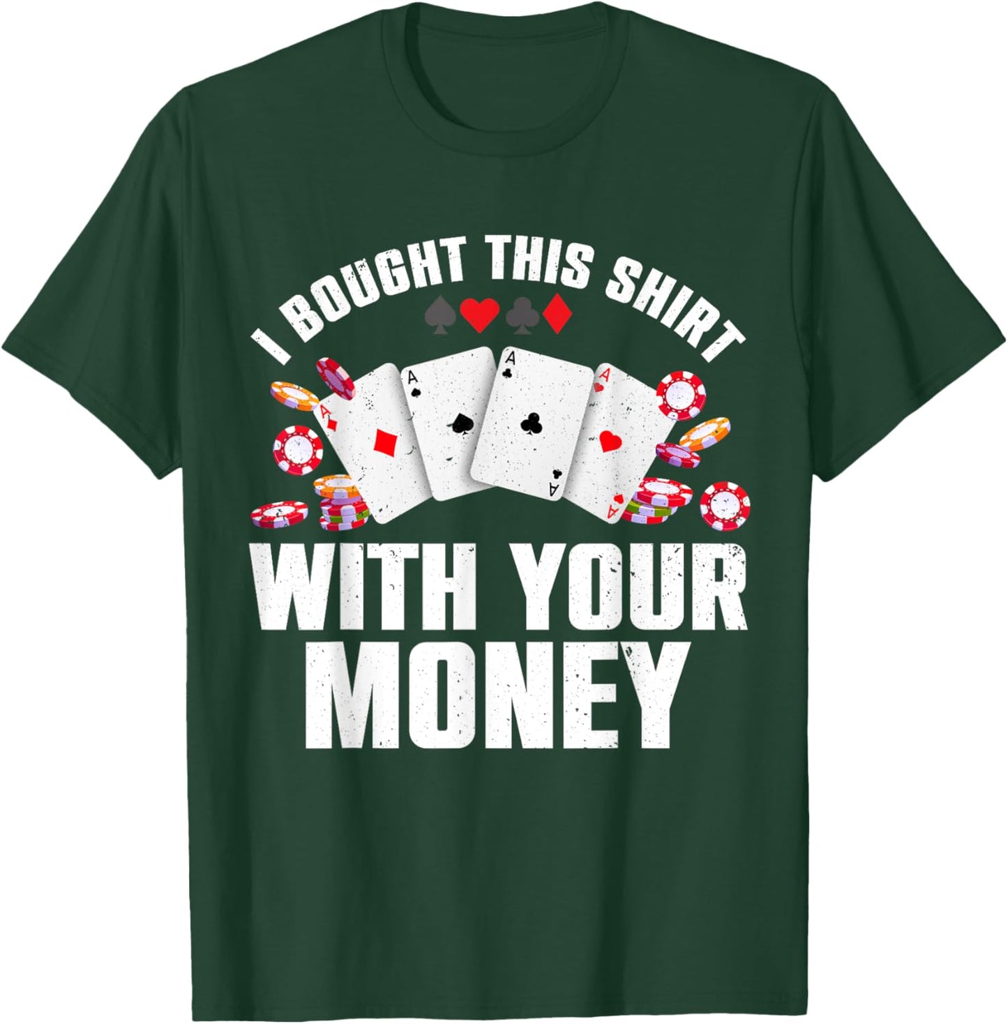 Cute Poker Lover Women Card Casino Player Gambler T-Shirt - T-Shirt | Forest