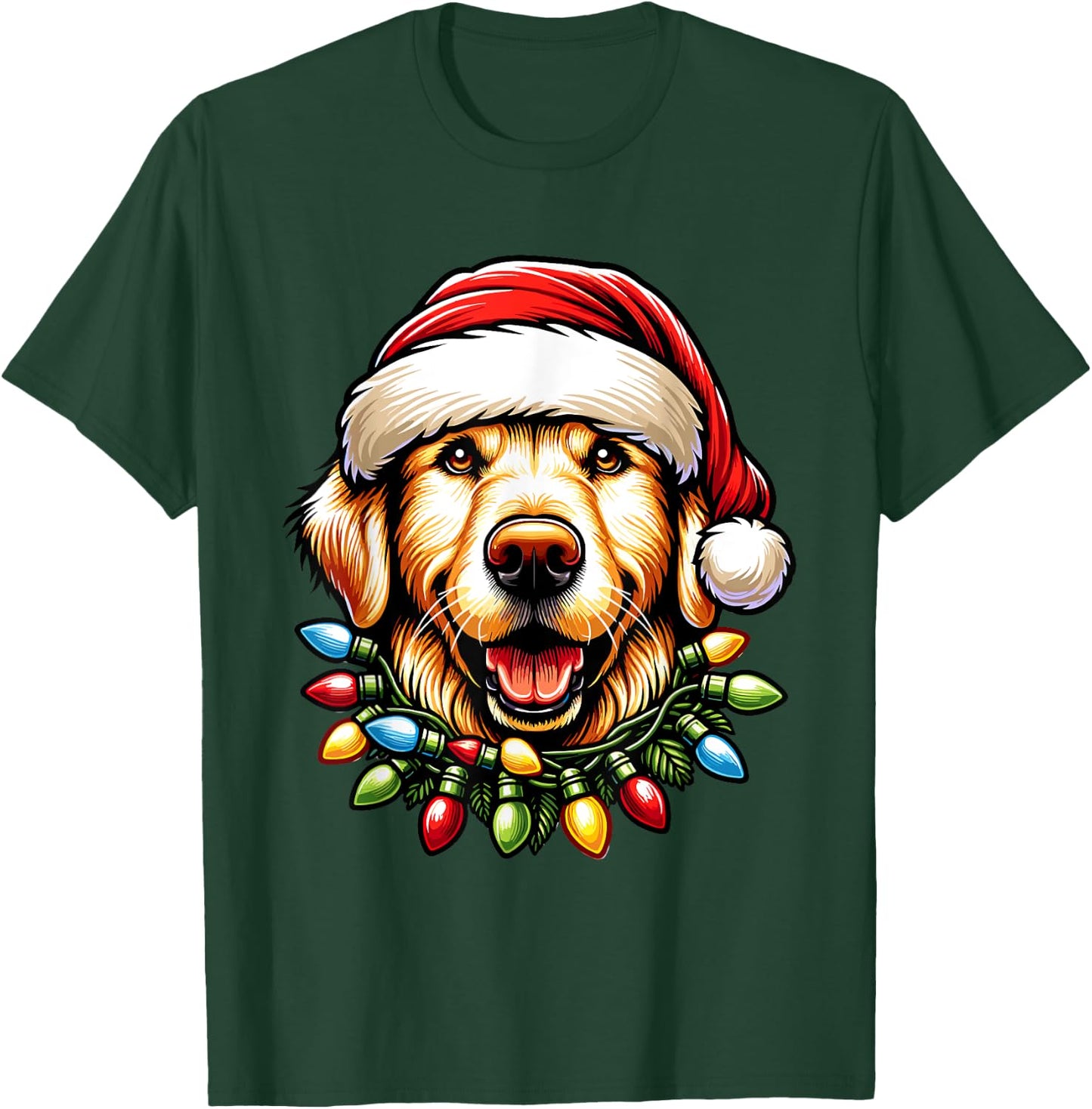 Dog Owner Xmas Men Women Favorite Golden Retriever Christmas T-Shirt - T-Shirt | Forest