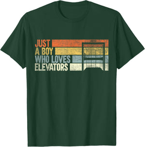 Just a Boy Who Loves Elevators. Funny Elevator T-Shirt - T-Shirt | Forest