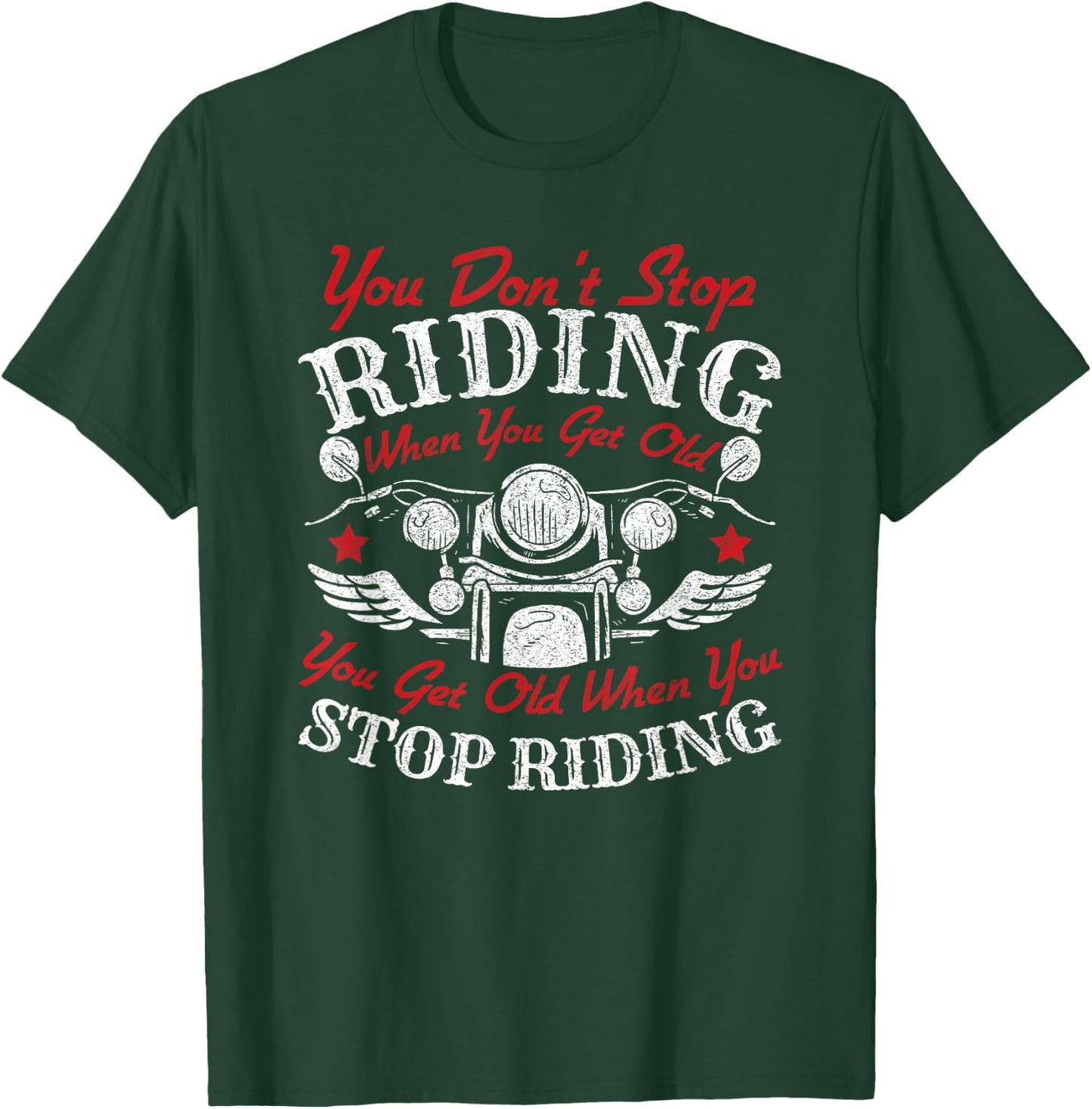 Motorcycle Men Motorbike Rider Biker T-Shirt - T-Shirt | Forest