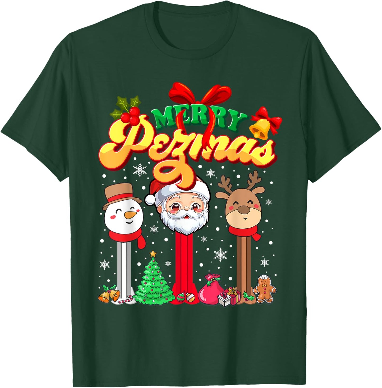 Merry Pezmas Candy Dispenser Collector Christmas T-Shirt - T-Shirt | Forest