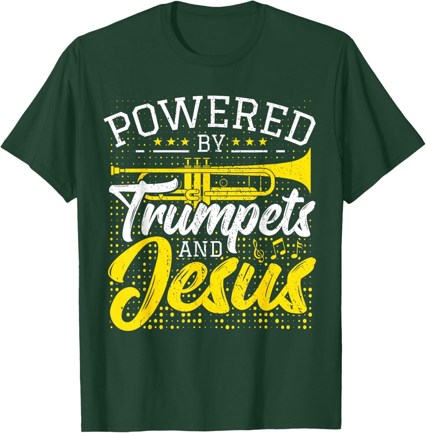 Christian Trumpet Player Jesus Christ Church Trumpeter T-Shirt - T-Shirt | Forest