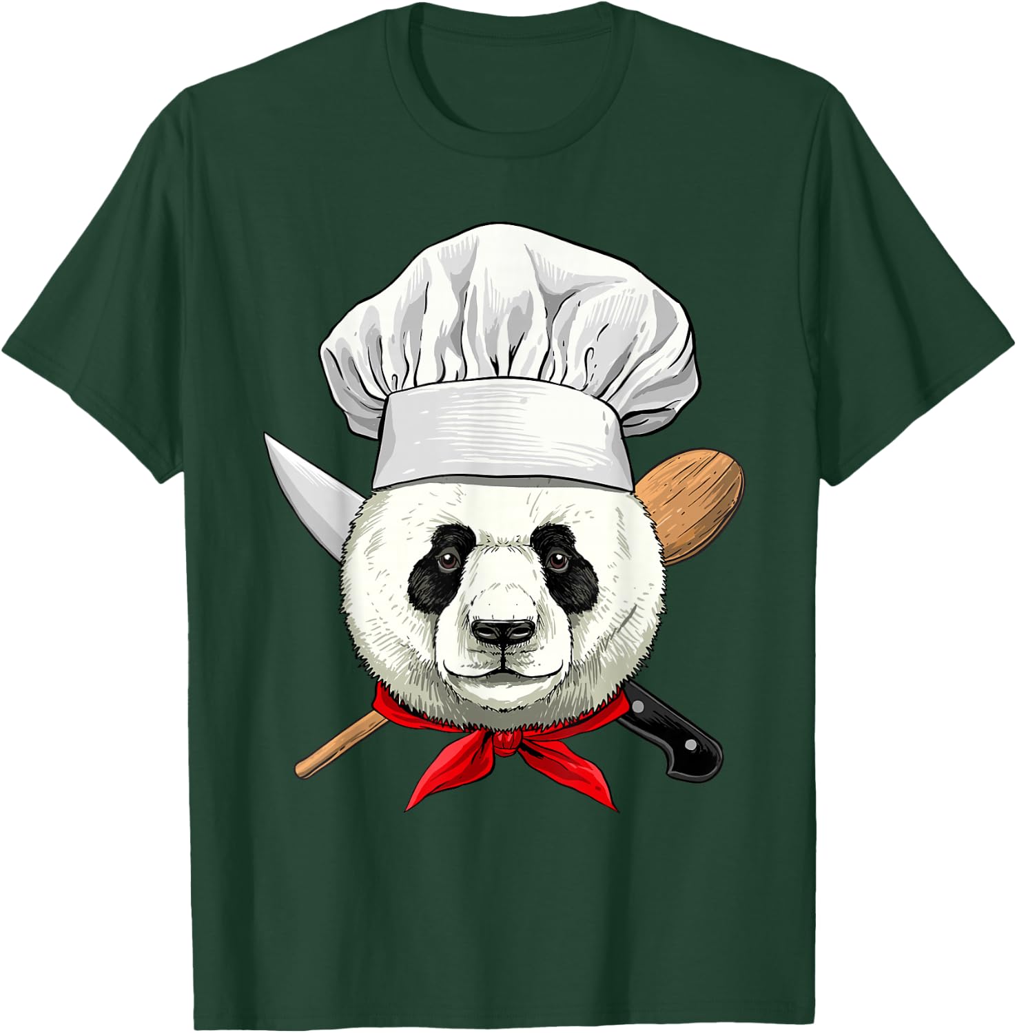 Restaurant Panda Chef Cook Culinary Kitchen Cooking Lover T-Shirt - T-Shirt | Forest