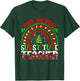 One Merry Substitute Teacher Funny Teacher Rainbow Christmas T-Shirt - T-Shirt | Forest