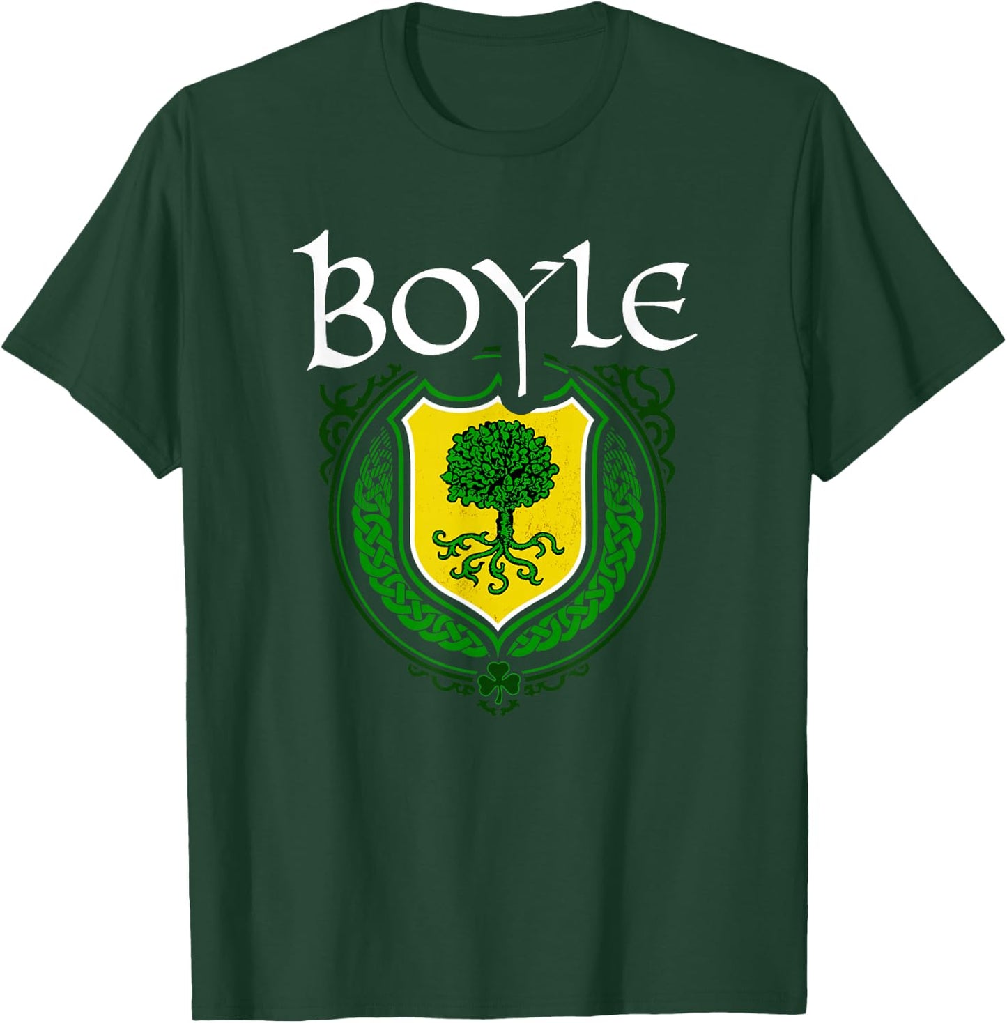 Boyle Surname Irish Clan Tartan Badge Ireland T-Shirt - T-Shirt | Forest