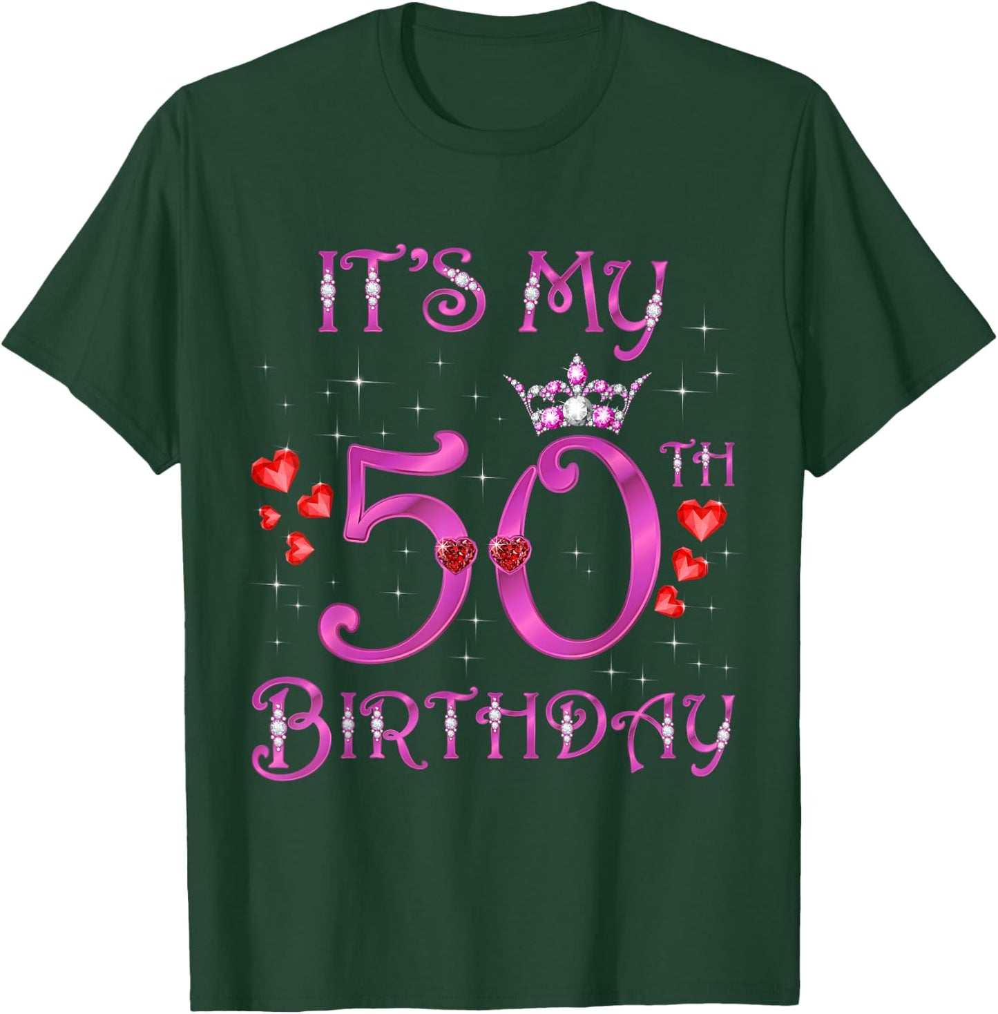 It's My 50th Birthday, 50 Years Old, 50th Bday Party T-Shirt - T-Shirt | Forest