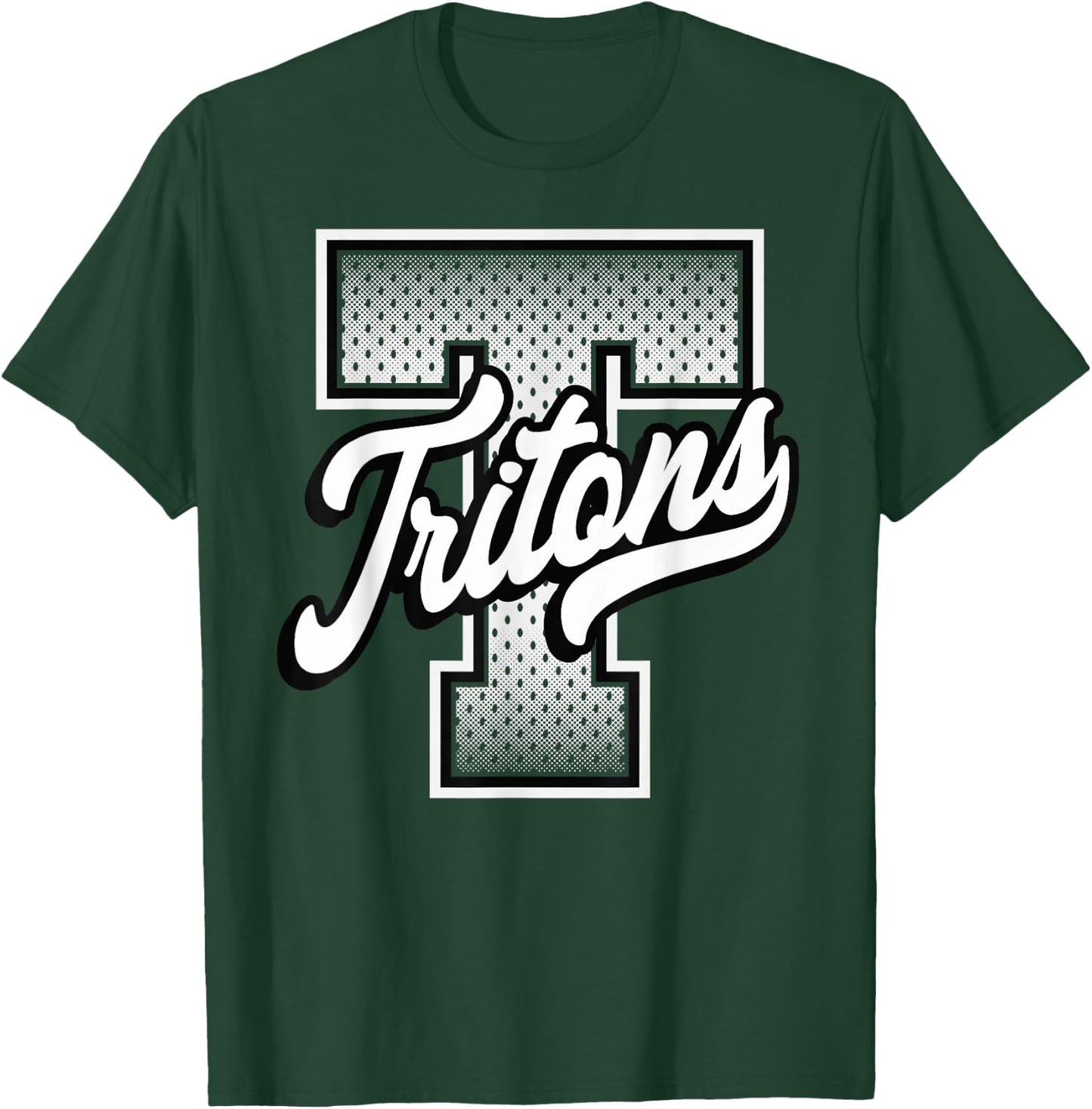 Tritons Win Football Baseball Basketball Co. -Adults Black Vintage Baseball T-Shirt - T-Shirt | Forest