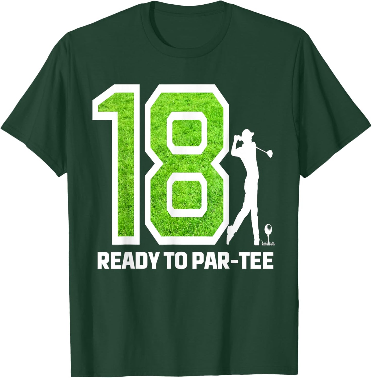 18th Birthday Golf Player Golfer Boys 18th Year Old Birthday T-Shirt - T-Shirt | Forest