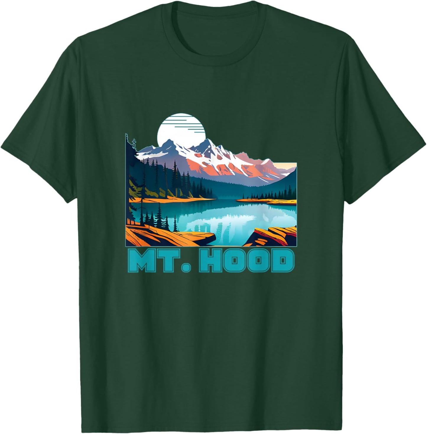 Mt. Hood Souvenir Apparel - Retro Vintage Mt. Hood T-Shirt - T-Shirt | Forest