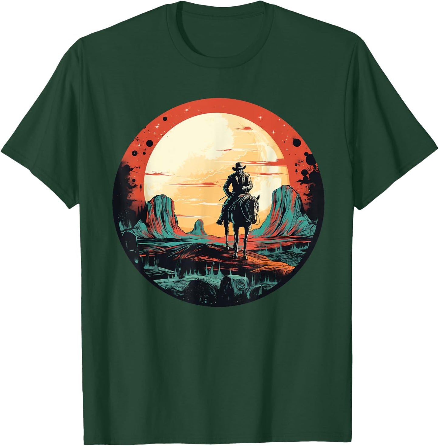 Cool Space Cowboy with Horse Costume for Boys and Girls T-Shirt - T-Shirt | Forest