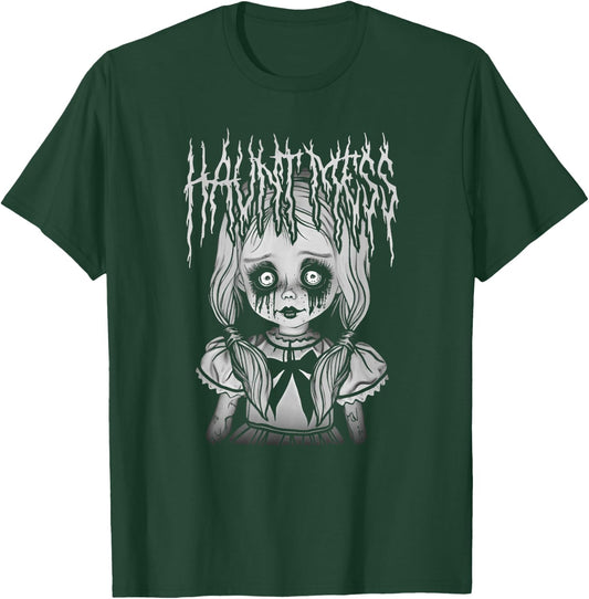 Haunt Mess Creepy Haunted Doll Illustration T-Shirt - T-Shirt | Forest