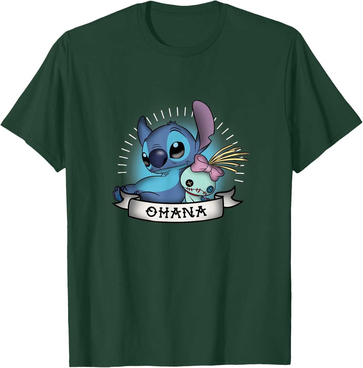 Disney Lilo & Stitch Ohana Stitch & Scrump Cute Portrait T-Shirt - T-Shirt | Forest