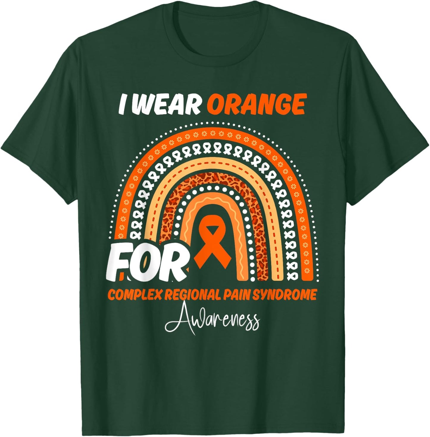 Complex Regional Pain Syndrome Awareness Month Orange Ribbon T-Shirt - T-Shirt | Forest