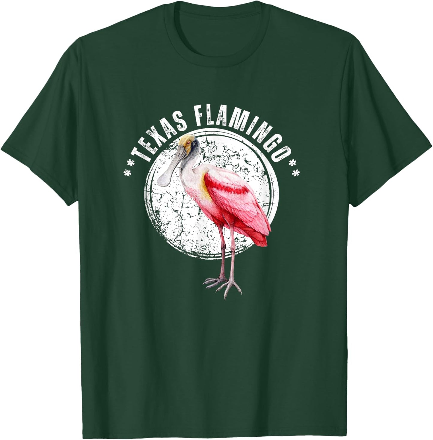 Roseate Spoonbill Texas Flamingo Birdwatcher Funny T-Shirt - T-Shirt | Forest