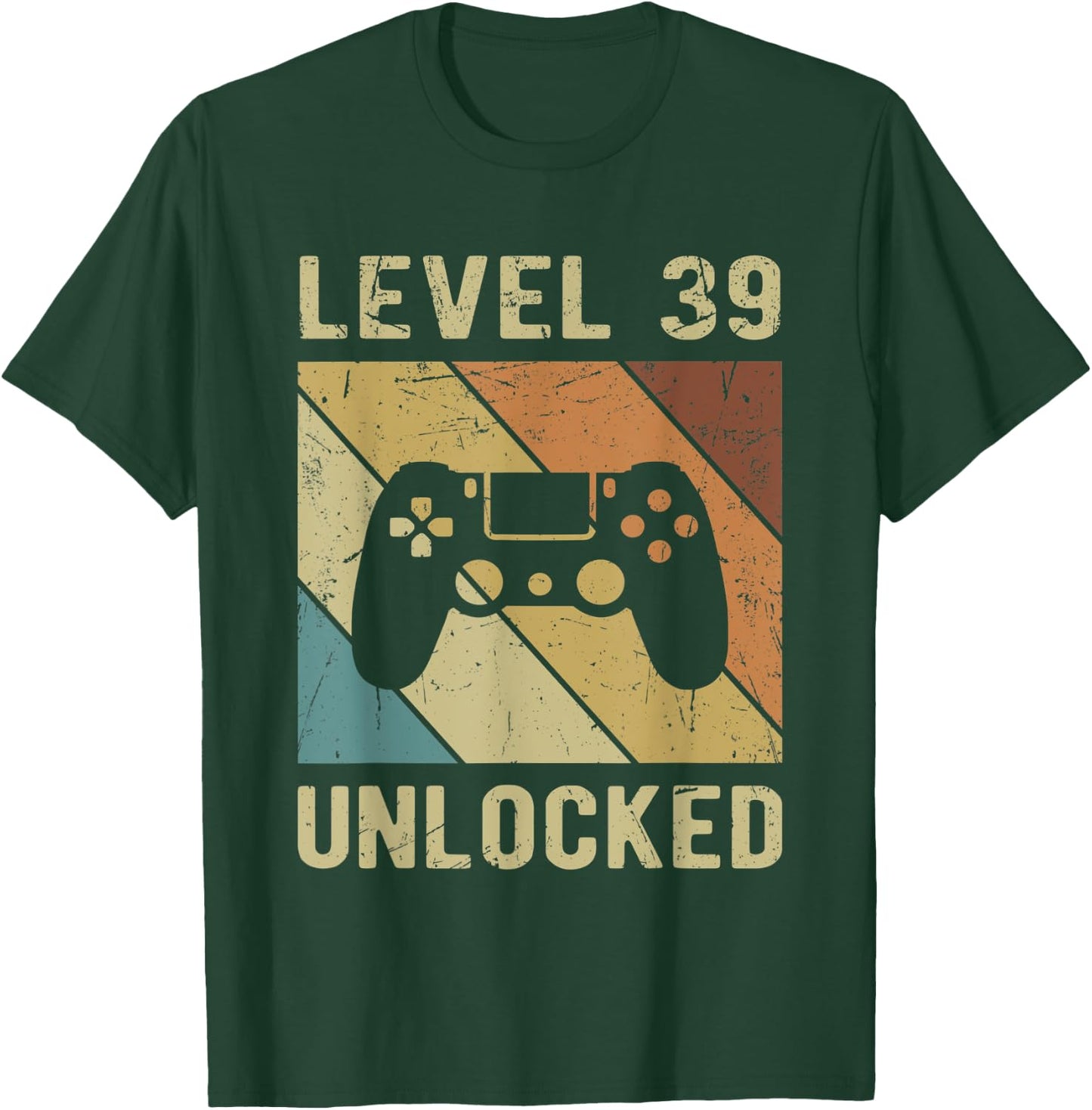 Level 39 Unlocked birthday decoration Funny Video Gamer Gift T-Shirt - T-Shirt | Forest