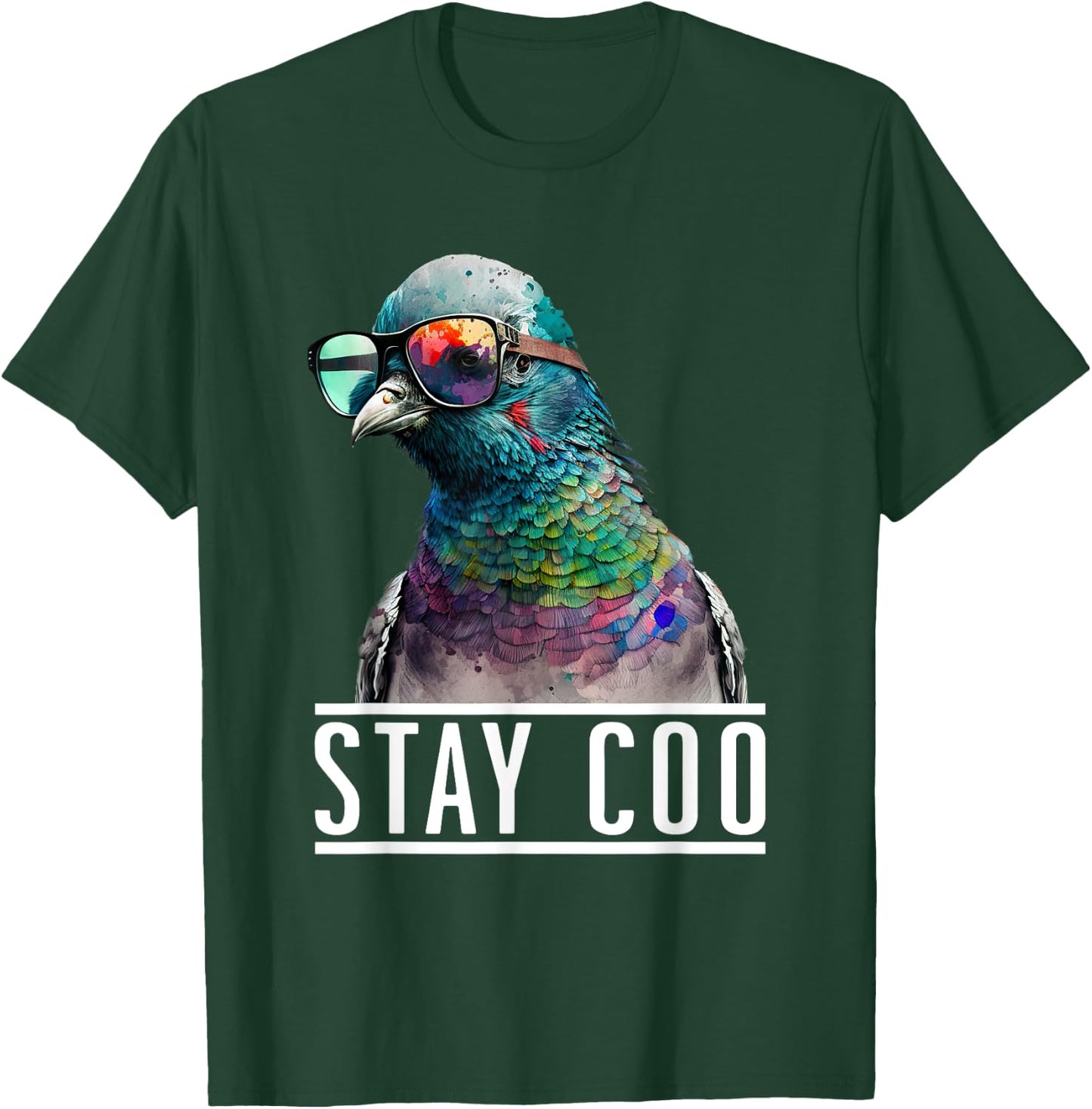 Stay Coo - Pigeon Lover, Animal Lover, Birds Owner T-Shirt - T-Shirt | Forest