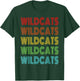 Retro Vintage Wildcats School Sports Fan Team Spirit T-Shirt - T-Shirt | Forest