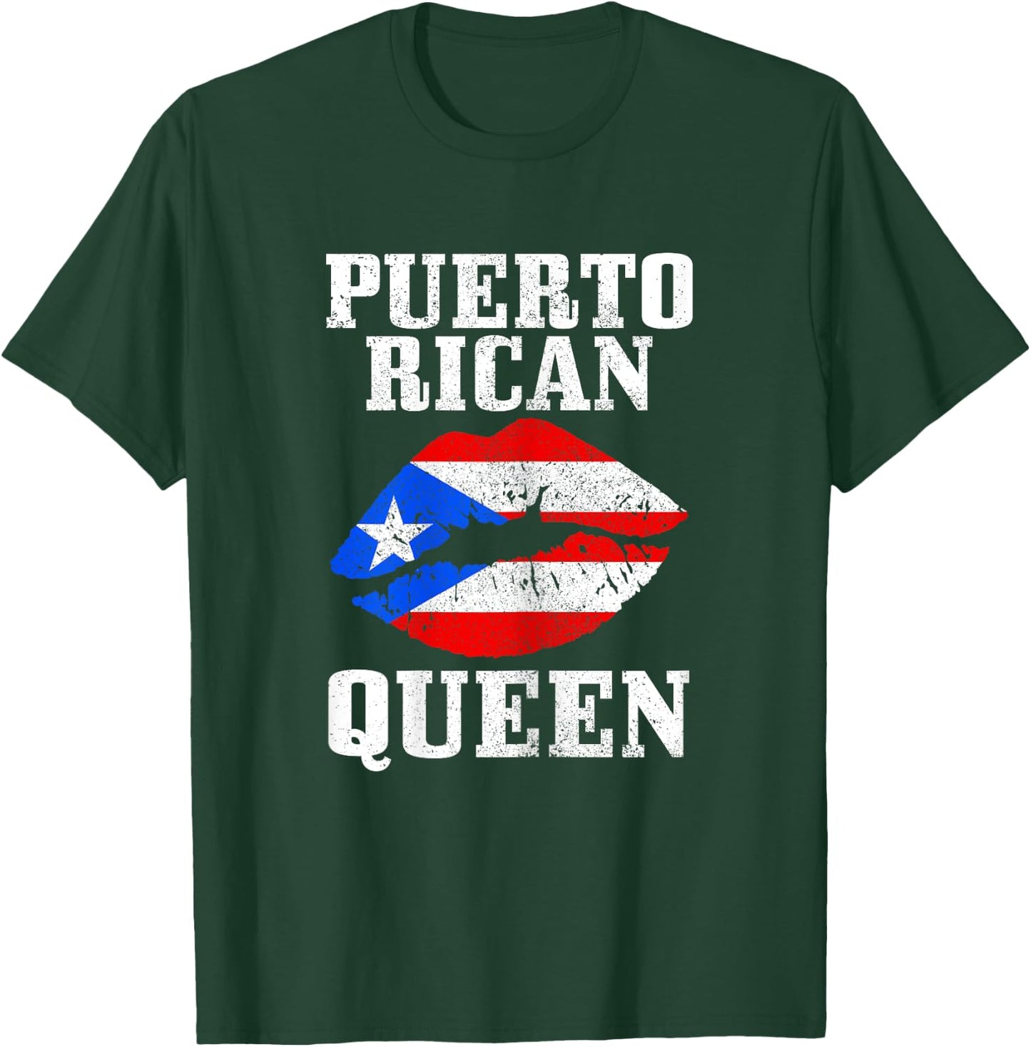 Puerto Rican Queen Puerto Rico Flag Pride Boricua Girls T-Shirt - T-Shirt | Forest