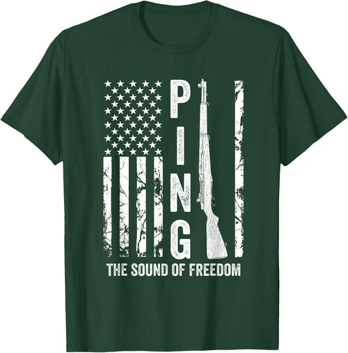 M1 Garand Rifle Ping The Sound of Freedom USA Flag Funny WW2