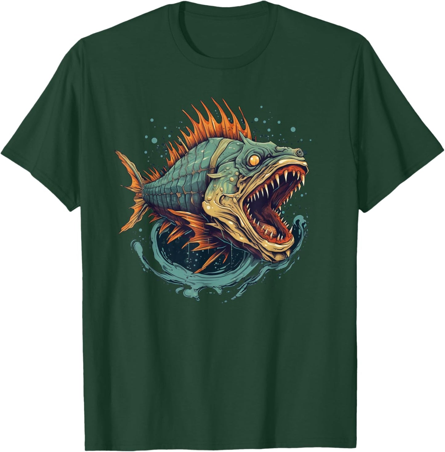 Cool Monster Fish for Boys and Girls T-Shirt - T-Shirt | Forest