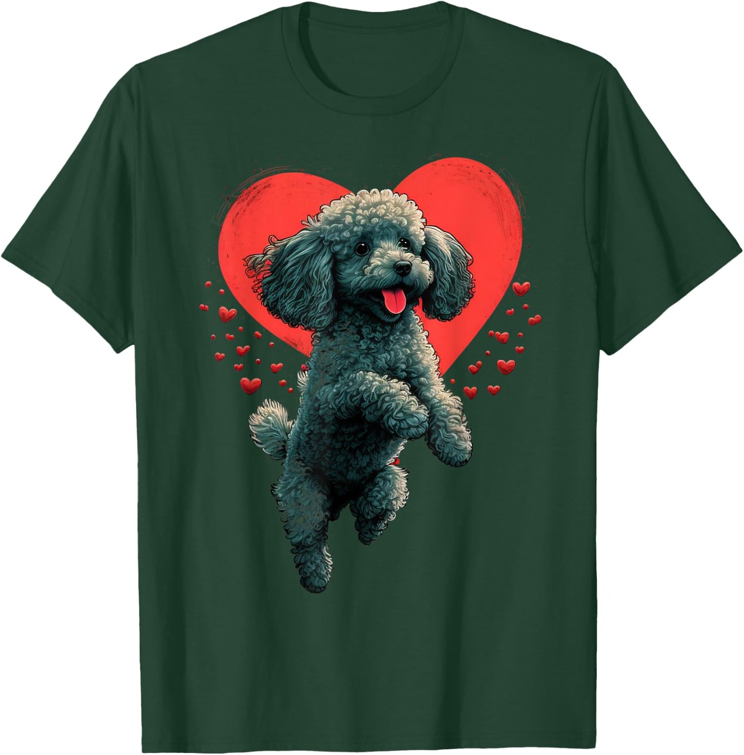 Toy Poodle Love Heart for Valentines Day on Poodle Lover T-Shirt - T-Shirt | Forest