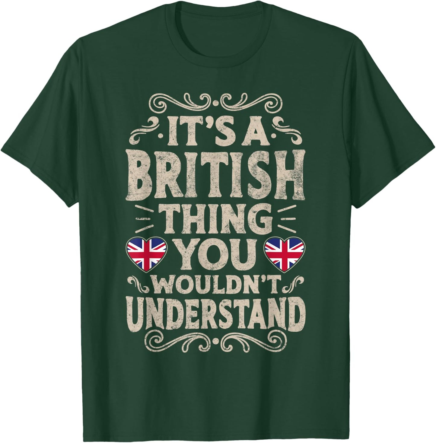 United Kingdom Flag Proud Britons Men & Women T-Shirt - T-Shirt | Forest