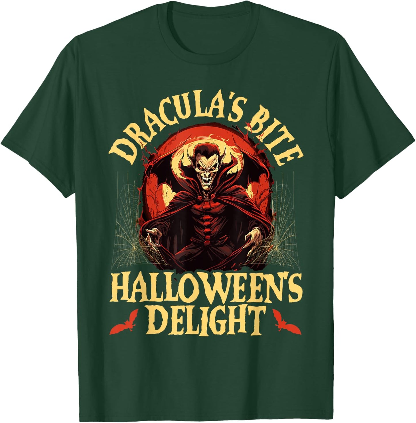 Dracula Halloween Scary Trick Or Treat Spooky Vampire T-Shirt - T-Shirt | Forest