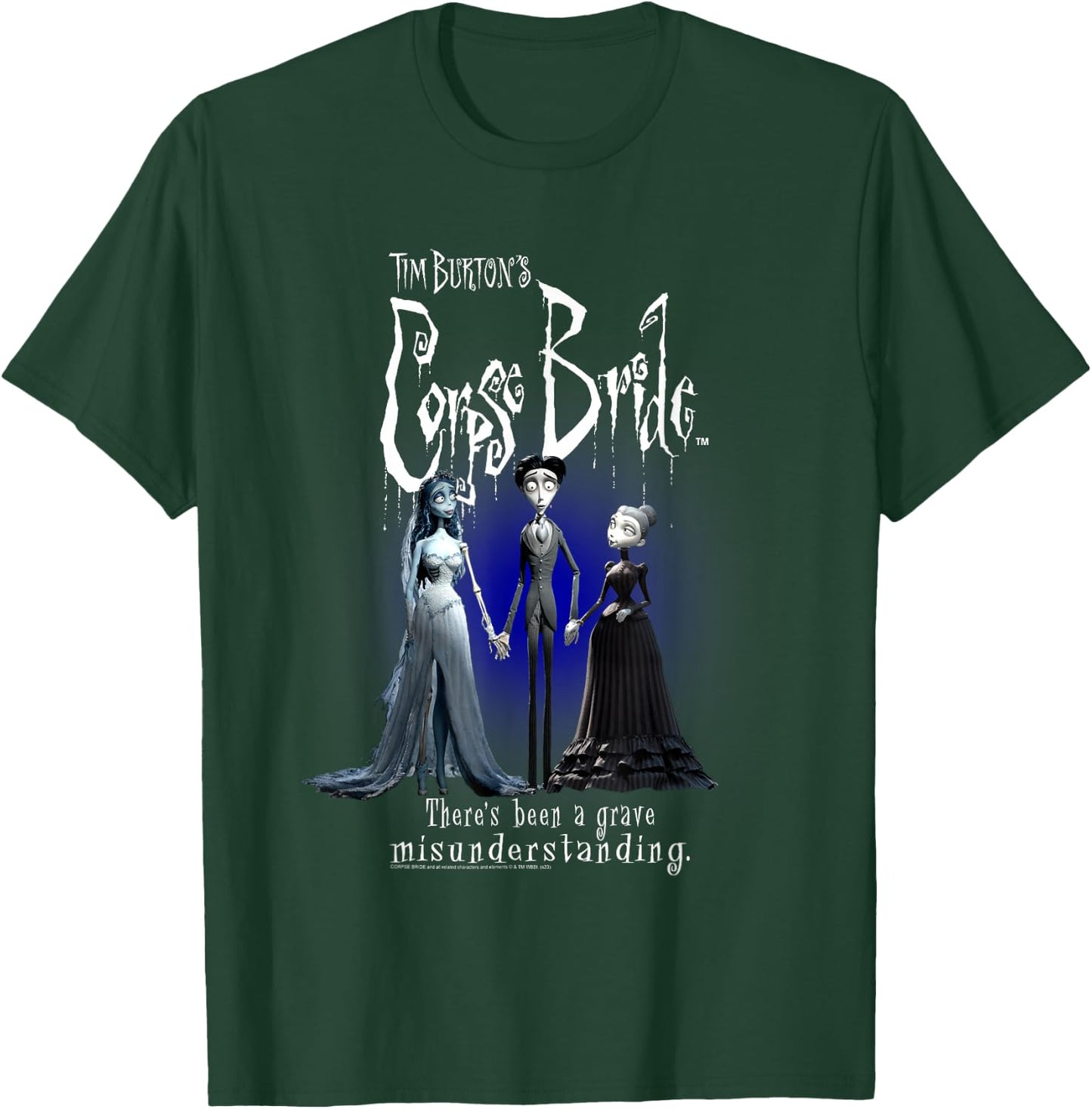 Corpse Bride Emily Victor Victoria Portrait Movie T-Shirt - T-Shirt | Forest
