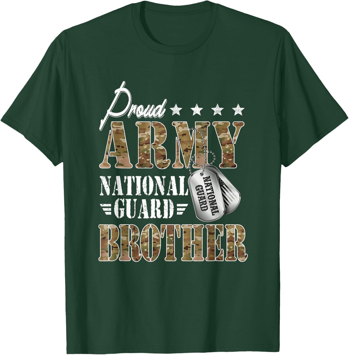 Proud Army National Guard Brother National Guard Graduation T-Shirt - T-Shirt | Forest