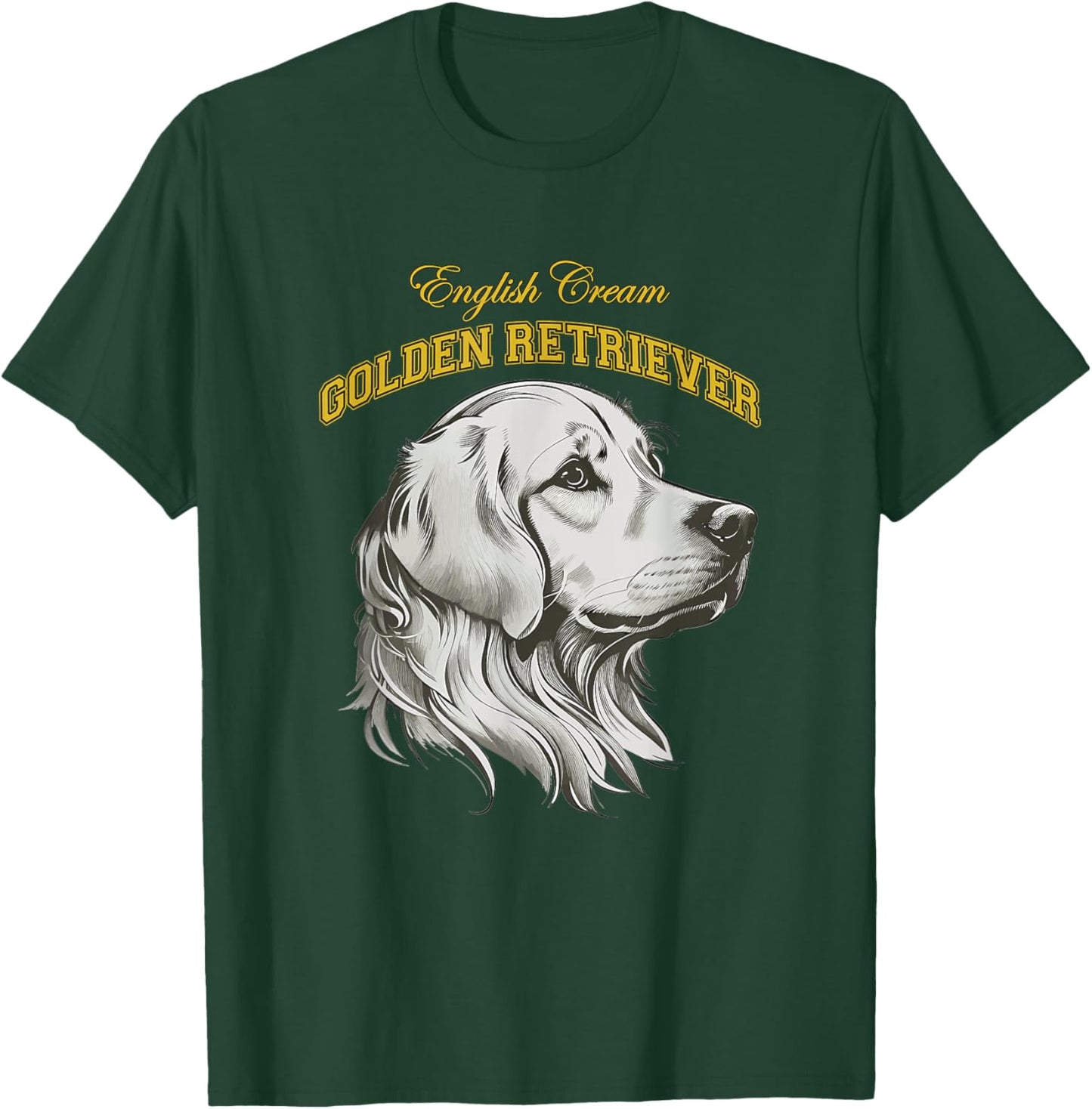 English Cream Golden Retriever ECGR Retro Preppy Collegiate T-Shirt - T-Shirt | Forest