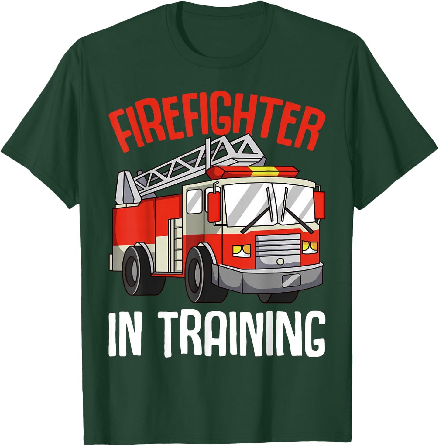 Firefighter in Training Fireman Firefighting Boys Kids T-Shirt - T-Shirt | Forest
