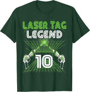 Lasertag Birthday Party - laser tag 10 years birthday T-Shirt - T-Shirt | Forest