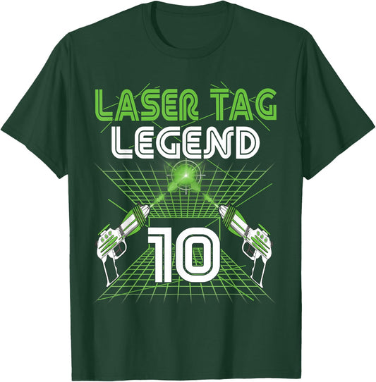 Lasertag Birthday Party - laser tag 10 years birthday T-Shirt - T-Shirt | Forest