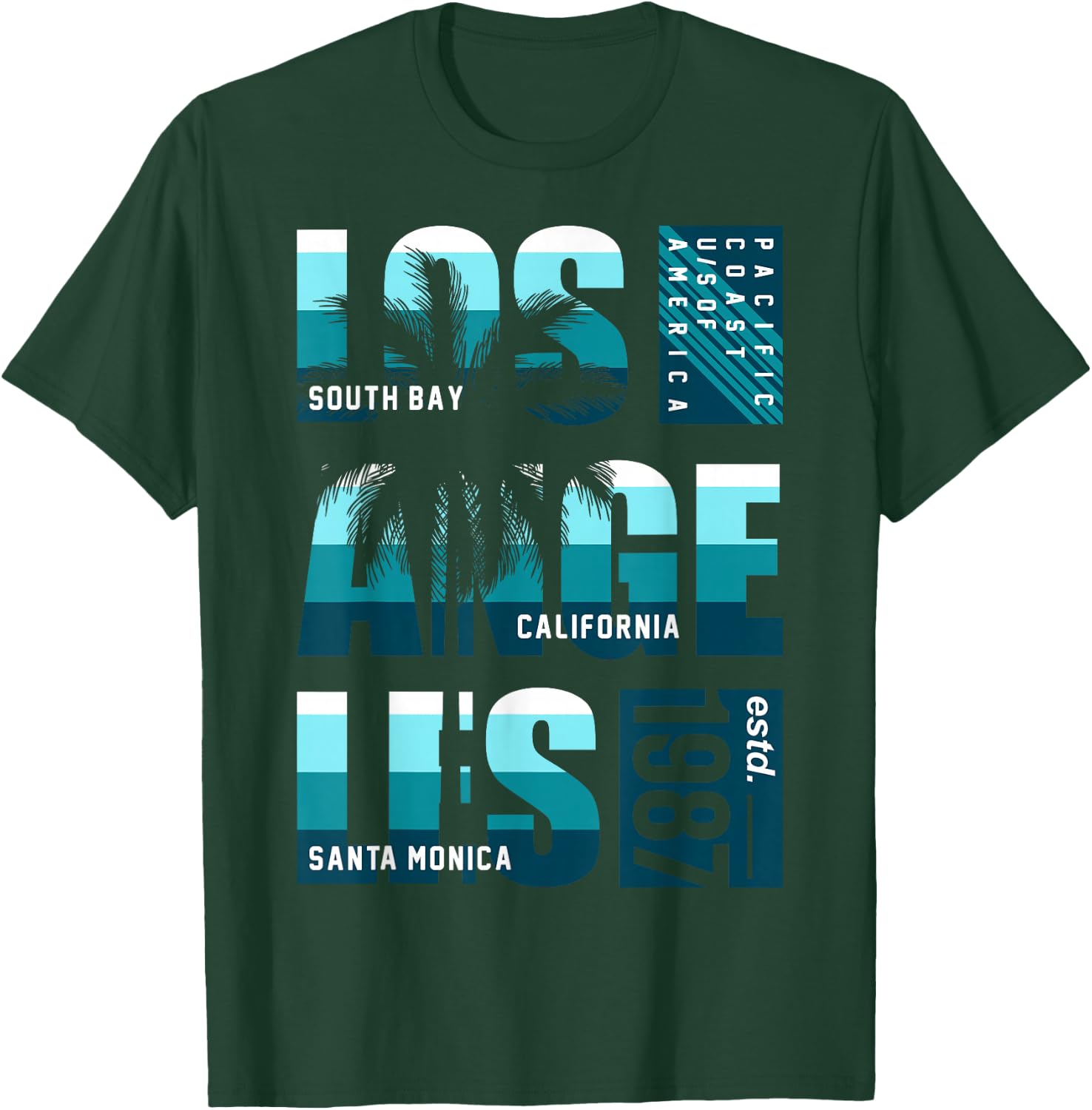 South Bay Los Angeles California Santa Monica T-Shirt - T-Shirt | Forest