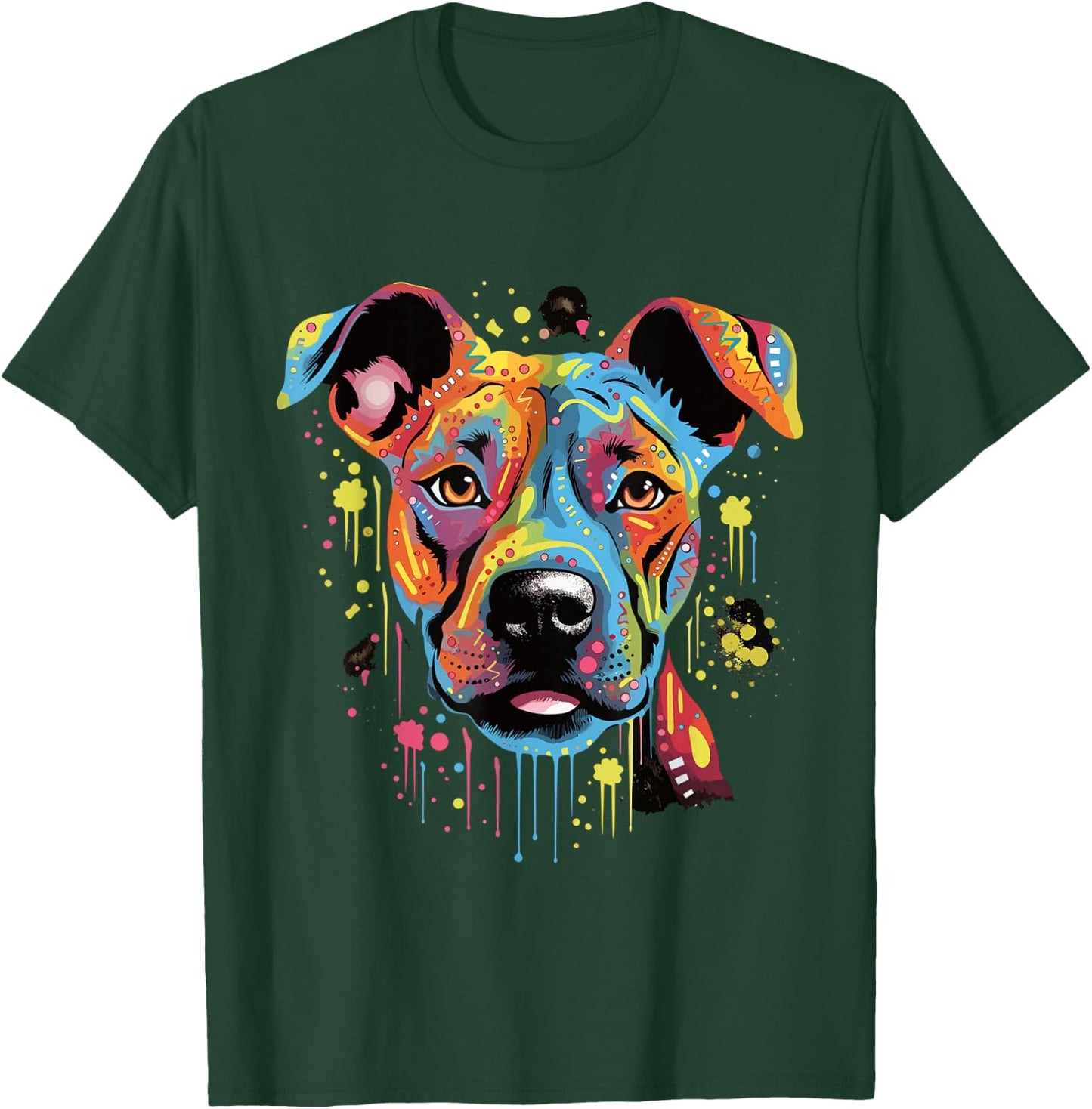 American Stafford Terrier Dog Men Women T-Shirt - T-Shirt | Forest
