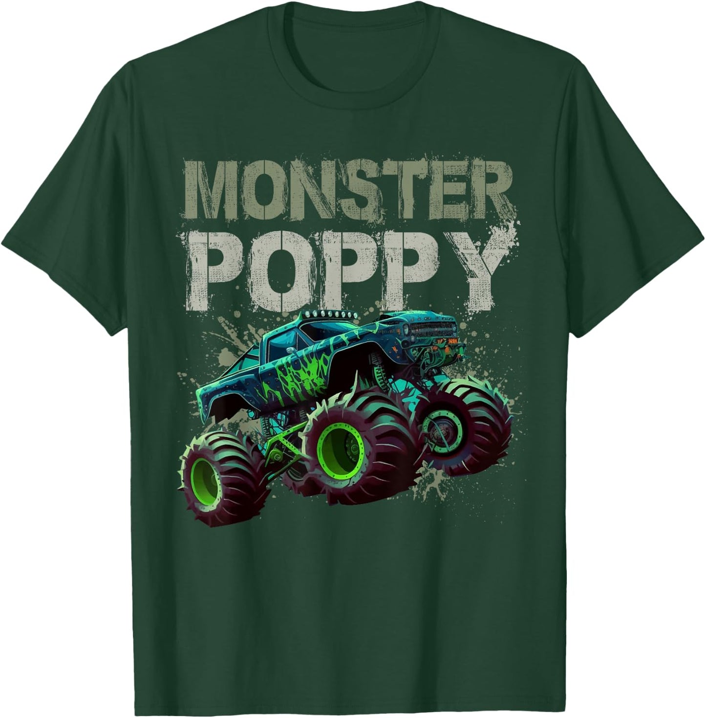 Monster Truck Poppy Family Matching Monster Truck Lovers T-Shirt - T-Shirt | Forest