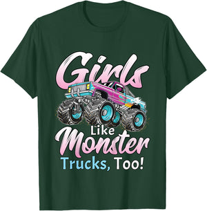 Monster Truck Unicorn Birthday Party Monster Truck Girl T-Shirt - T-Shirt | Forest