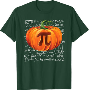 Pumpkin Pie Math Halloween Thanksgiving Funny Pumpkin Pi Day T-Shirt - T-Shirt | Forest