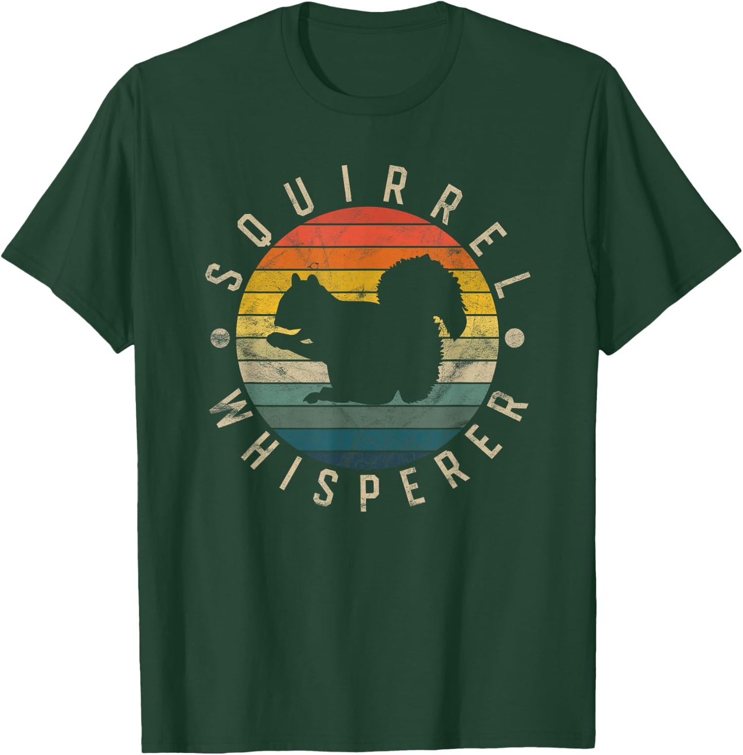 Squirrel Whisperer Vintage Sunset Cute Women's Squirrel T-Shirt - T-Shirt | Forest