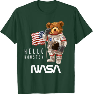 NASA Astronaut Teddy-Bear Worm Logo T-Shirt - T-Shirt | Forest