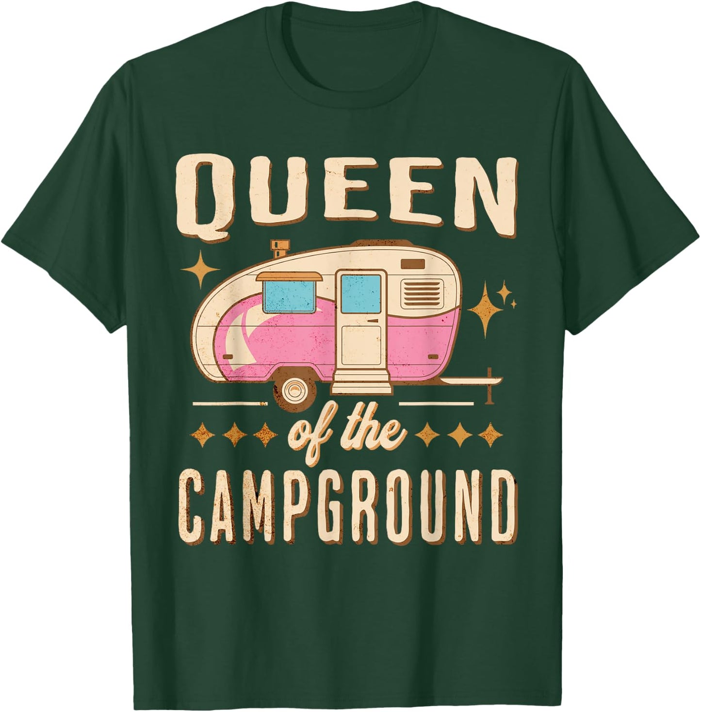 Queen Of The Campground - Funny Camping - Women's Camp T-Shirt - T-Shirt | Forest