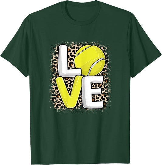 Love Tennis Player Women Girls T-Shirt - T-Shirt | Forest