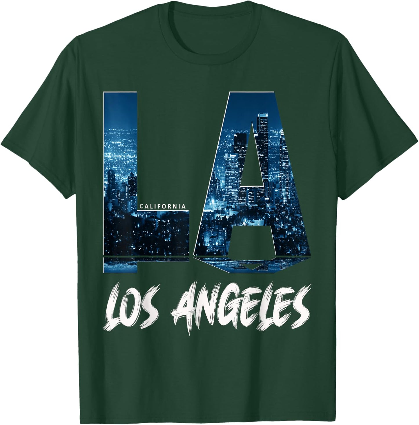 Men, Woman, Teenager L.A. Love Design Los Angeles City California T-Shirt - T-Shirt | Forest