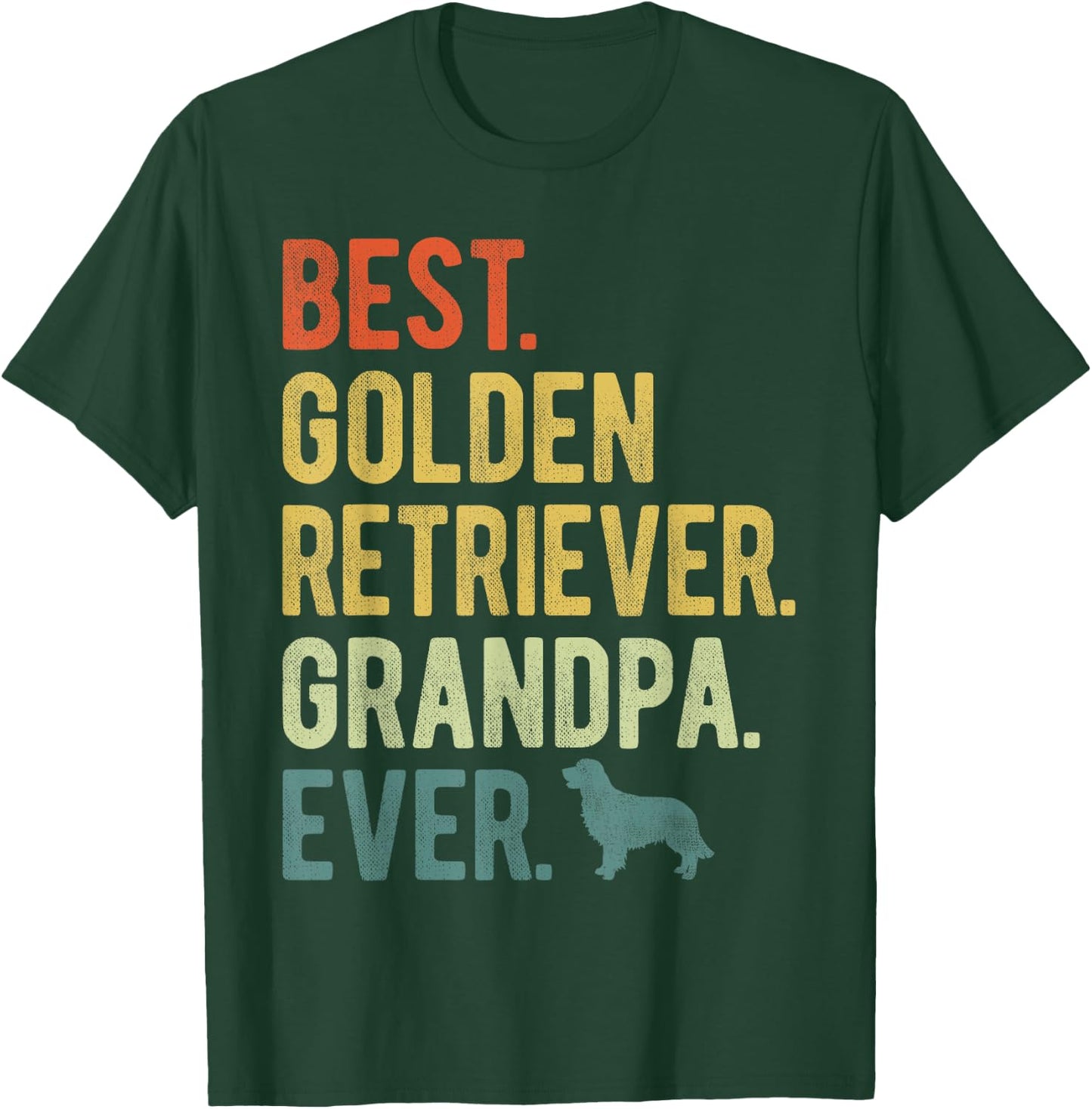 Best Golden Retriever Grandpa Ever Dog Lovers Father's Day Men Women T-Shirt - T-Shirt | Forest