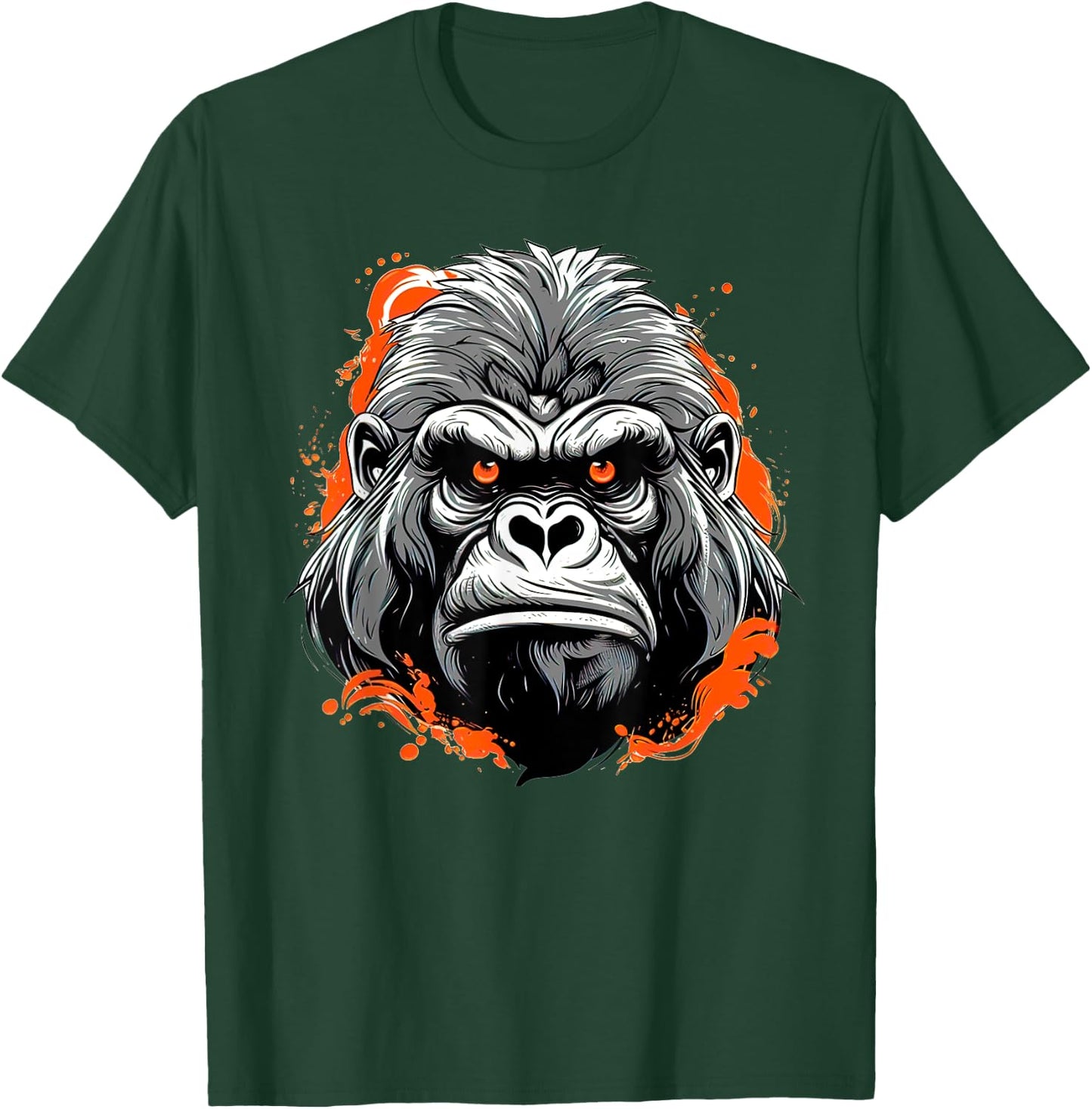 Mad gorilla Monkey ape face with a serious look T-Shirt - T-Shirt | Forest