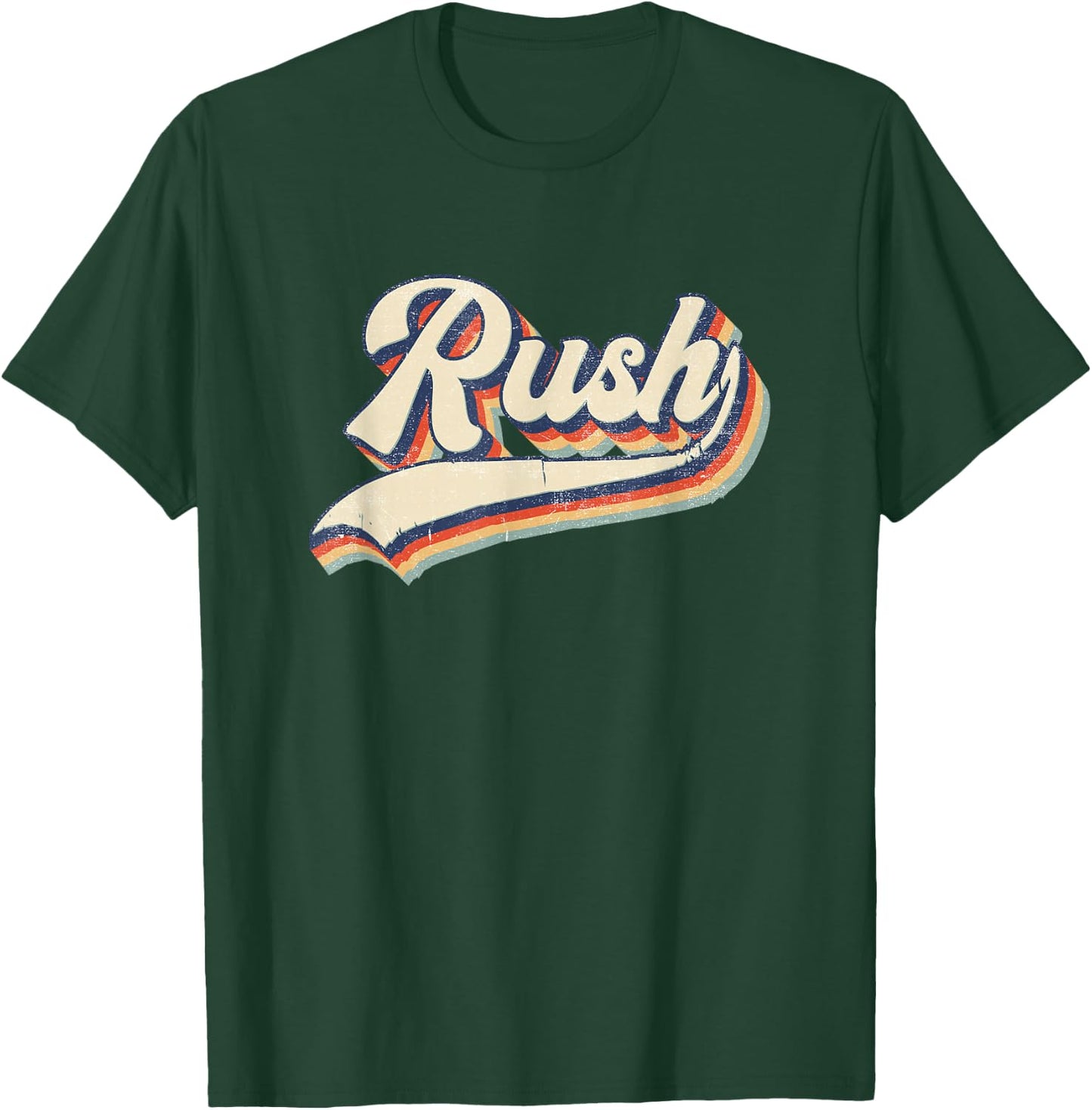 Rush Surname Vintage Retro Gift Men Women Boy Girl T-Shirt - T-Shirt | Forest